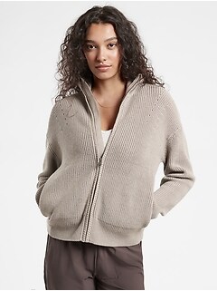 athleta sweater coat