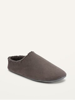 Oldnavy Faux-Suede Sherpa-Lined Slippers for Men