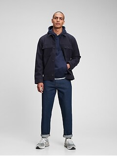 gap quilted shirt jacket