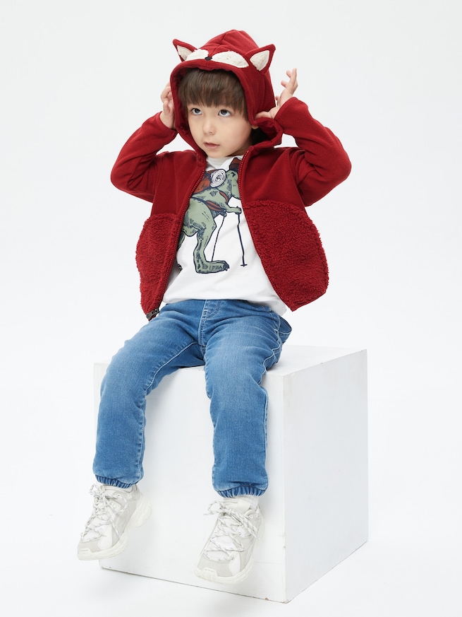 3Dアニマルフリース フルジップパーカー (幼児・セットアップ対応)-2