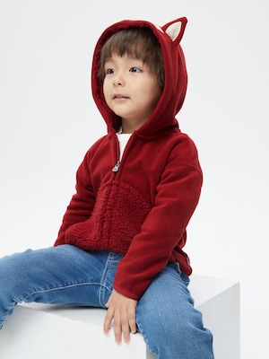3Dアニマルフリース フルジップパーカー (幼児・セットアップ対応)