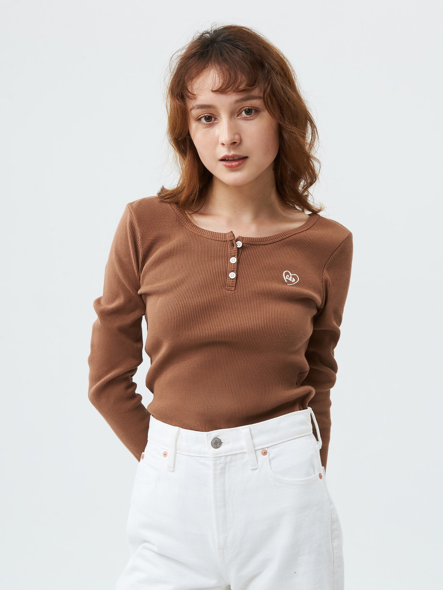 GAP ポロTシャツ クロップドトップス 長袖 - トップス