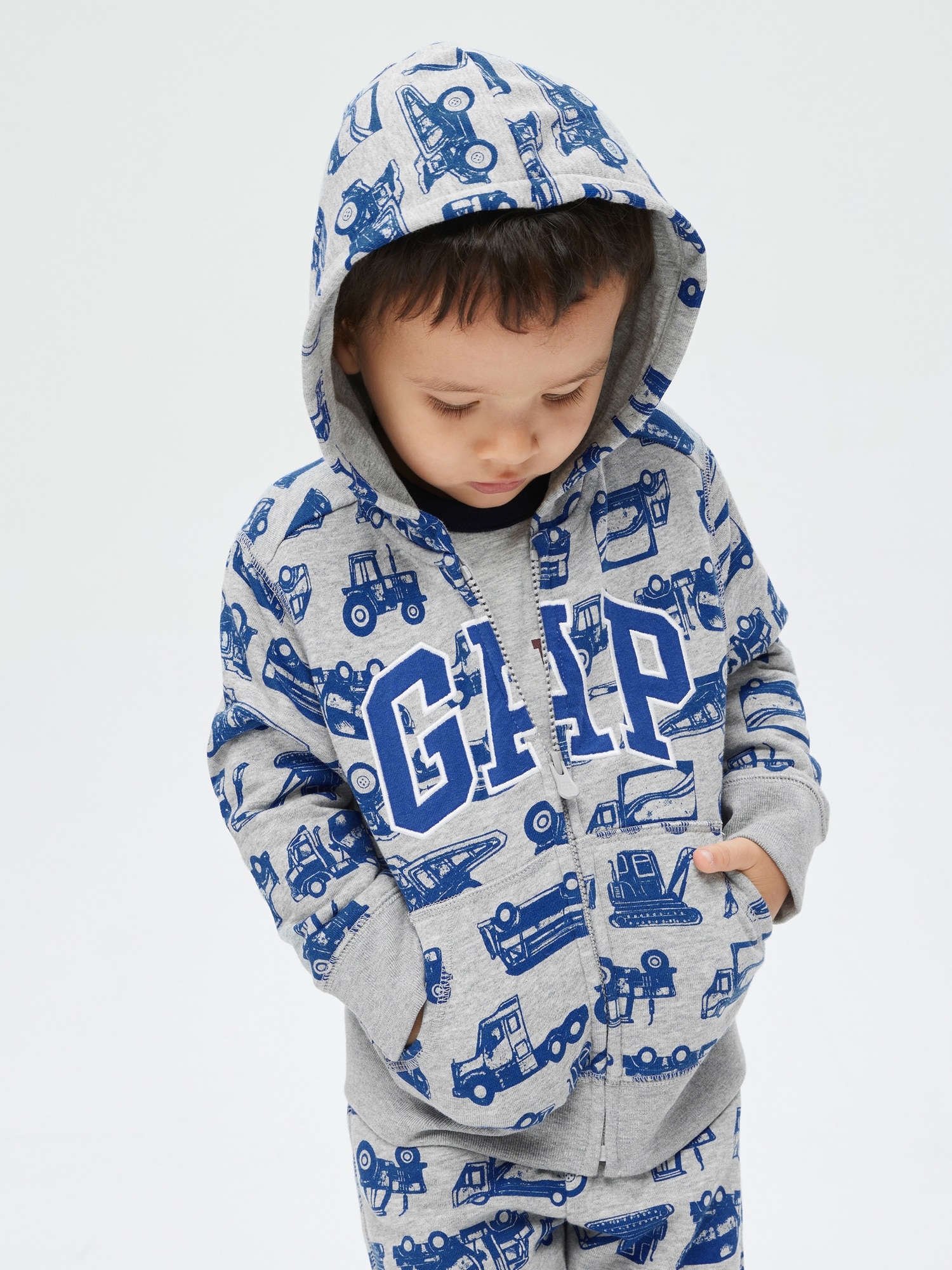 ☆新品☆baby GAP パーカー ボーダー ネイビー 90cm - アウター