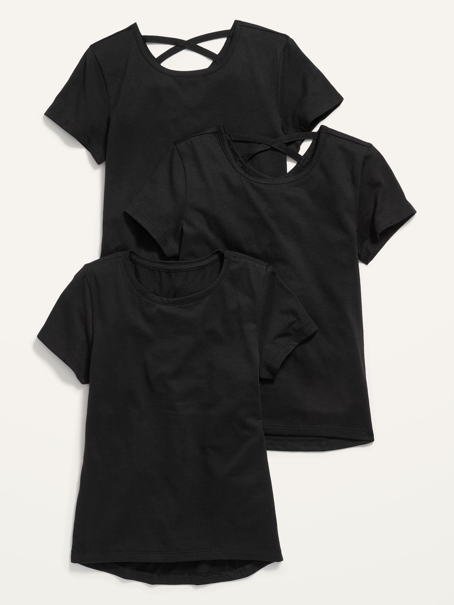 Softest Short-Sleeve T-Shirt Variety 3-Pack for Girls