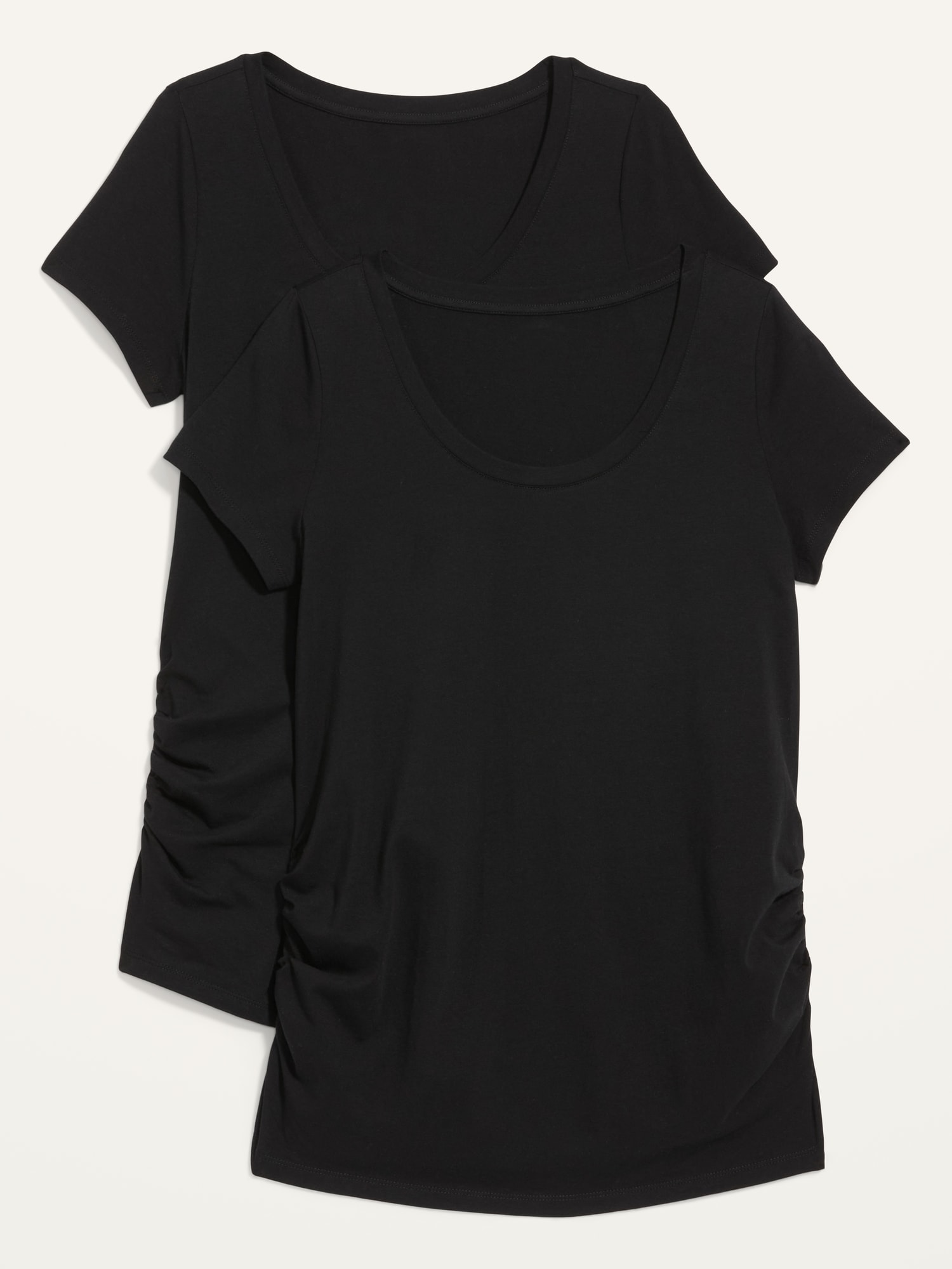 T-SHIRT DE MATERNITÉ À ENCOLURE ÉCHANCRÉE (PAQUET DE 2)