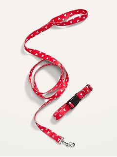 Oldnavy Printed Collar and Leash Set for Pets