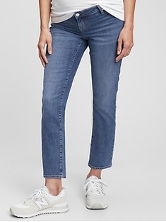 Gap Maternity Inset Panel Vintage Slim Jeans with Washwell