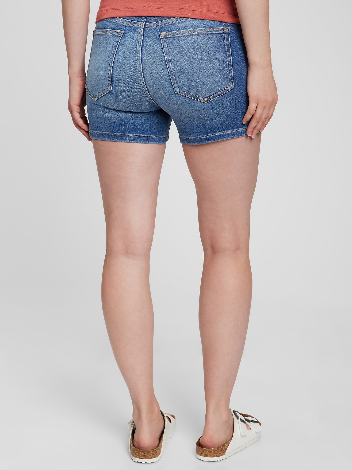 4" Maternity Inset Panel Denim Shorts