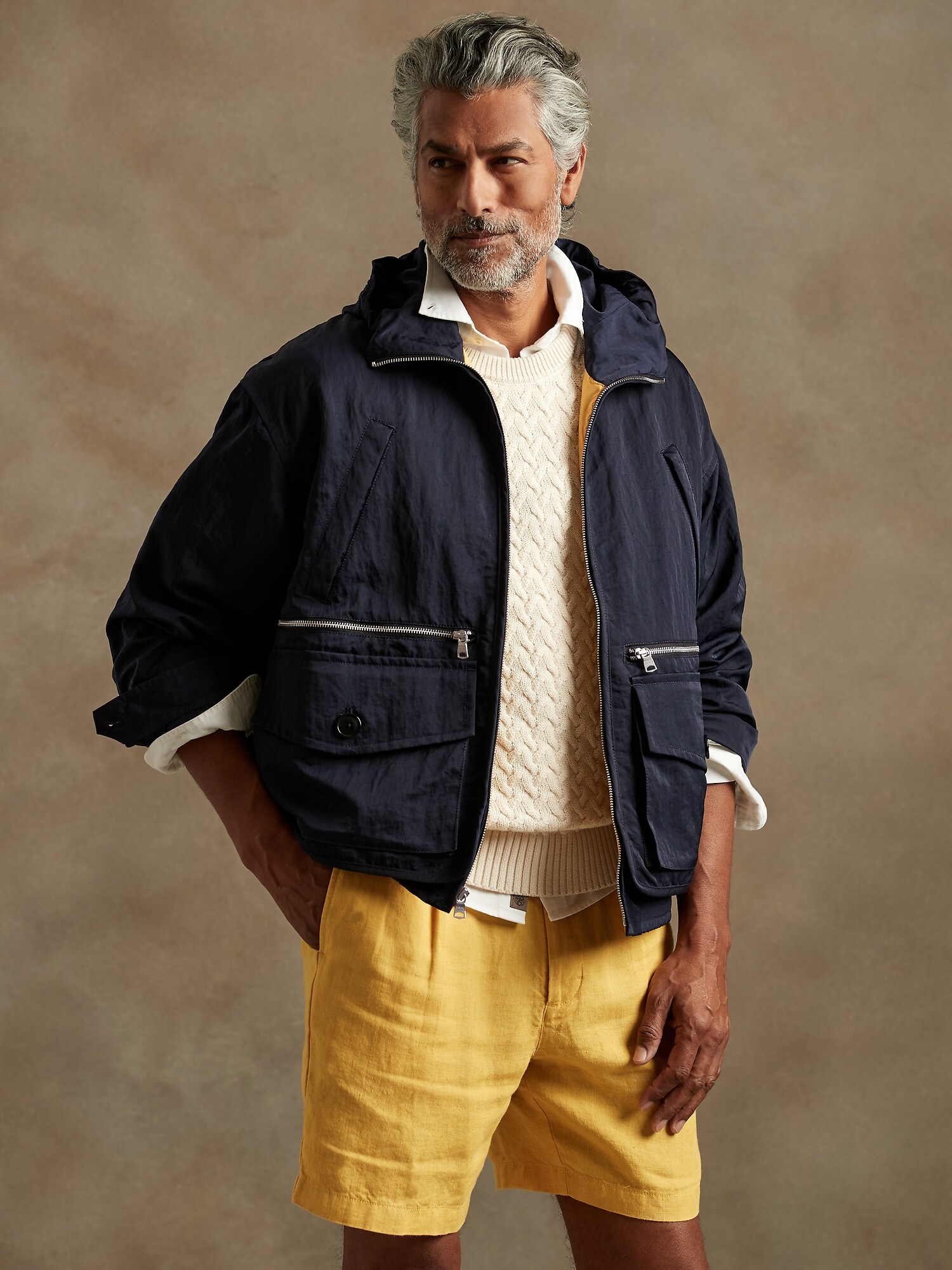 BANANA REPUBLIC ナイロンジャケット S BANANA REPUBLIC公式オンラインストア | BR ARCHIVES フーデッド