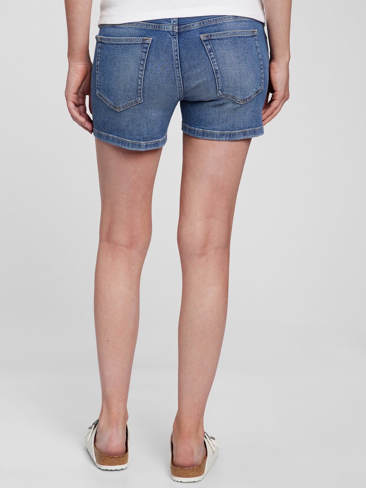 4" Maternity Full Panel Denim Shorts