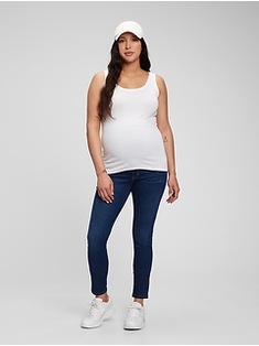 Gap Maternity True Waistband Full Panel True Skinny Jeans with Washwell