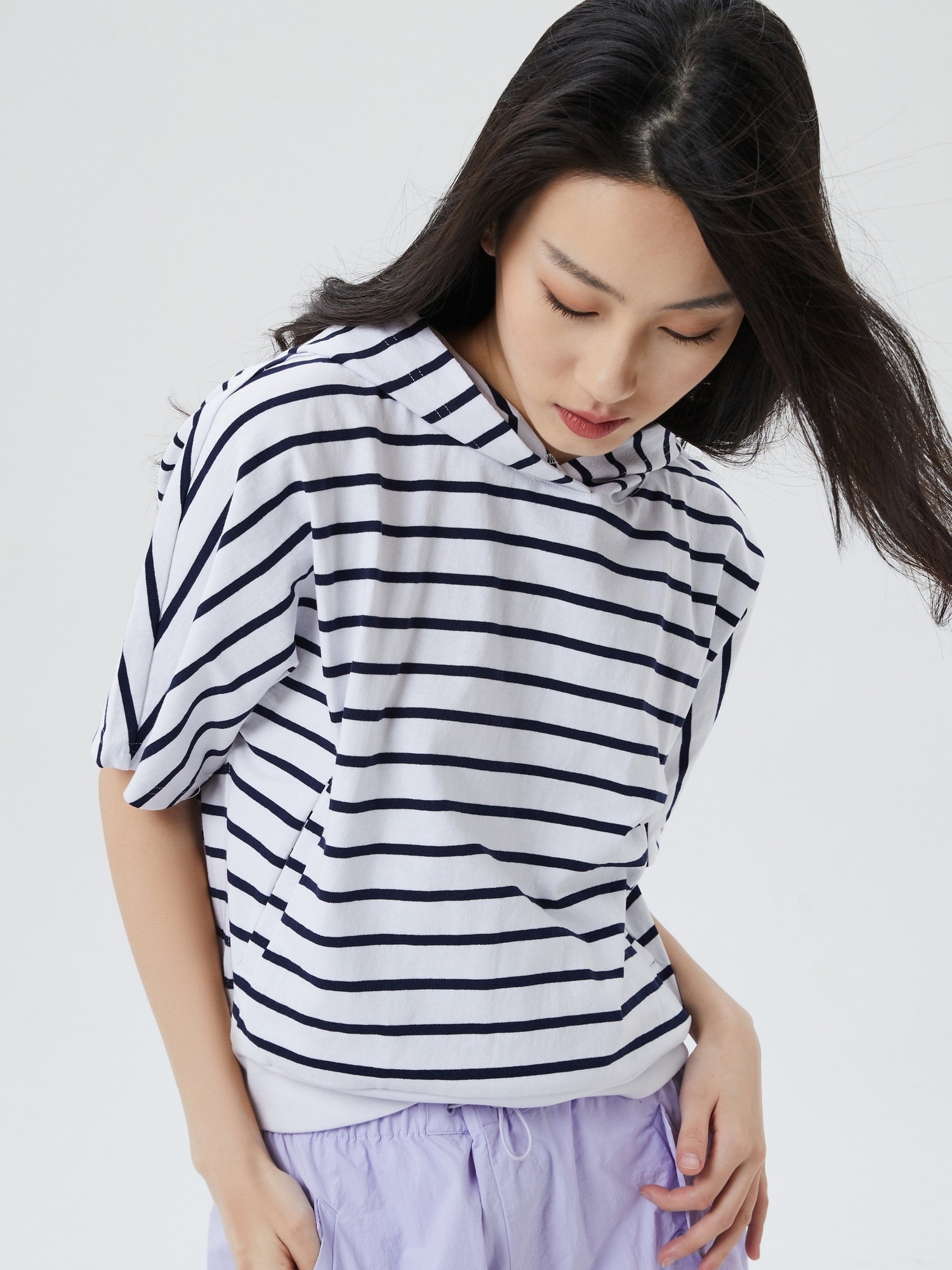 gap ウォッシュド ロー ジャージー ショートスリーブ パーカー - パーカー