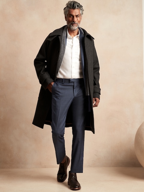 Slim Sharkskin Suit Pant