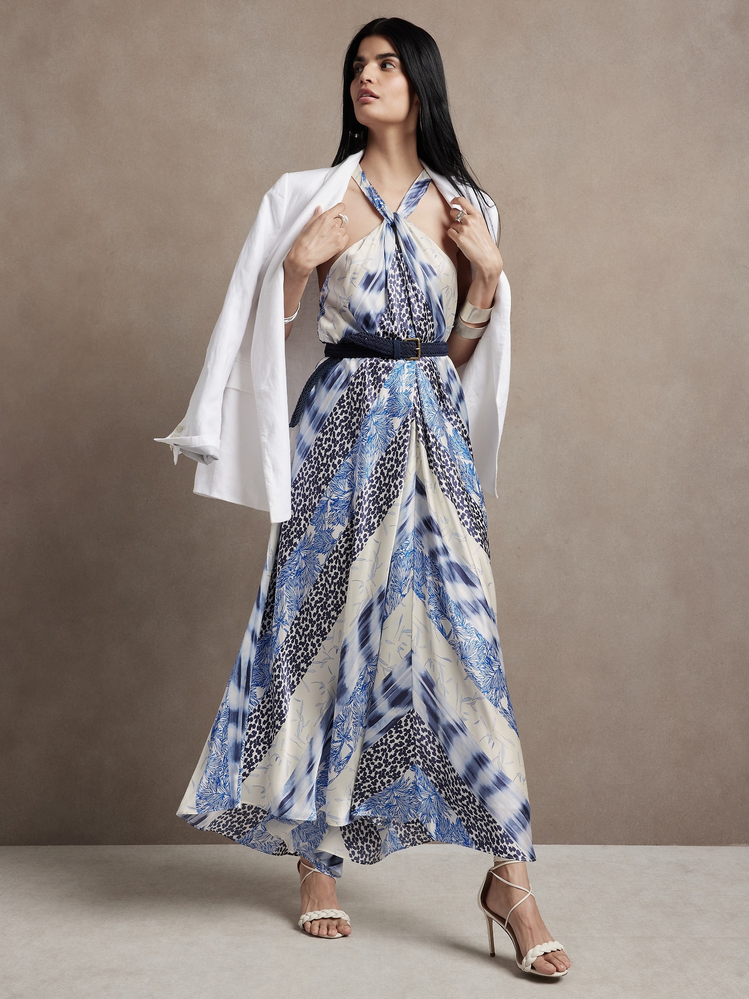 BANANA REPUBLIC公式オンラインストア | シルク ホルタードレス 