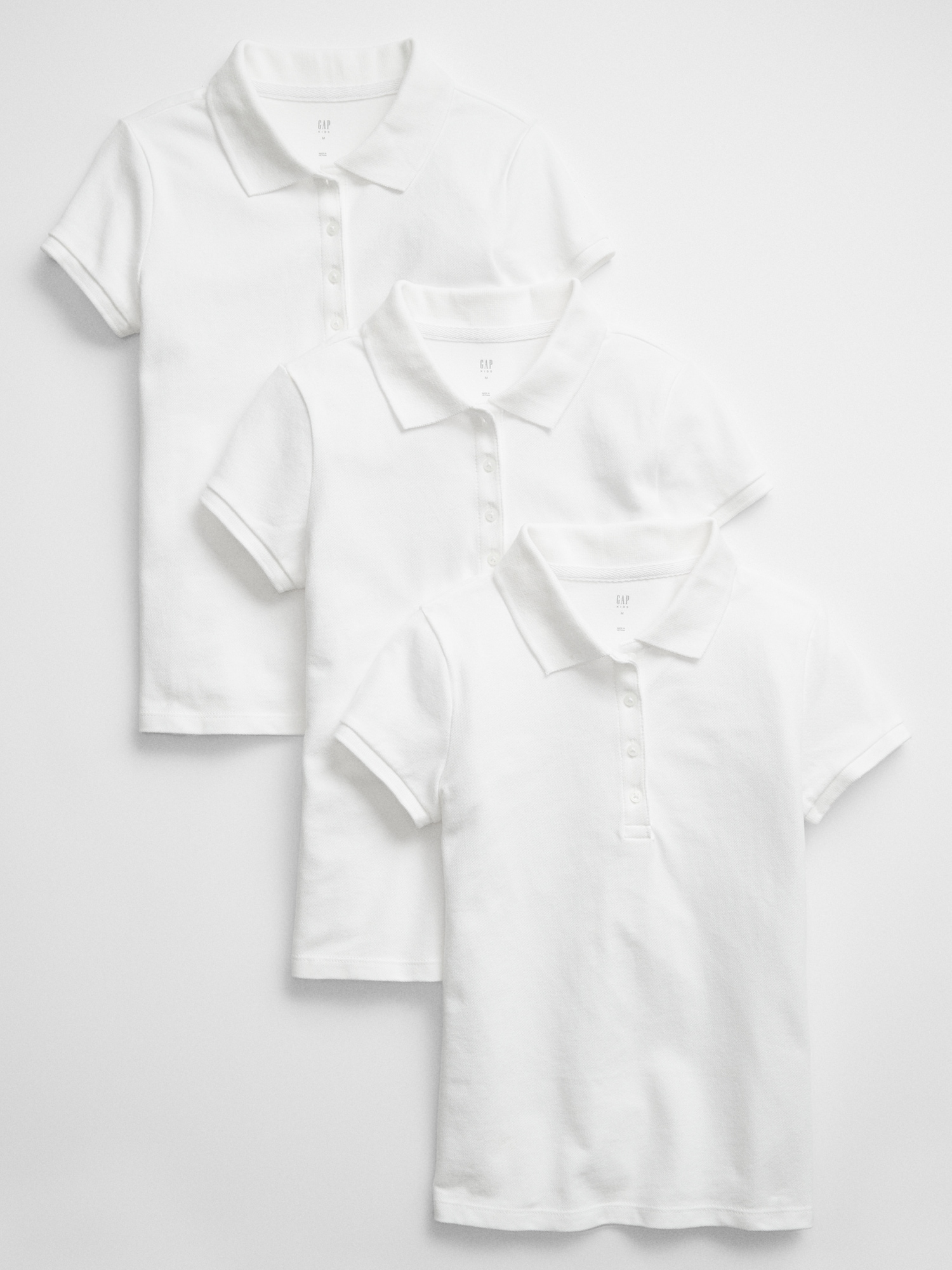 Kids Uniform Stretch Pique Polo Shirt (3-Pack)