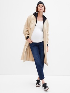 Gap Maternity True Waistband Full Panel Girlfriend Jeans with Washwell