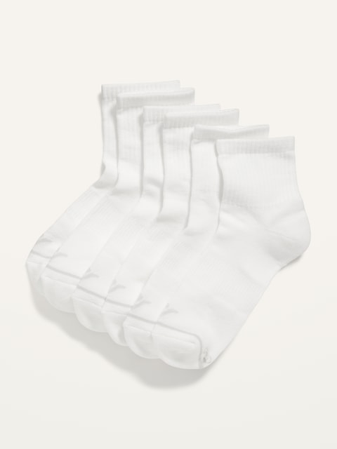3-Pack Athletic Quarter Crew Socks for Women