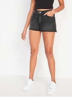 black jean shorts old navy