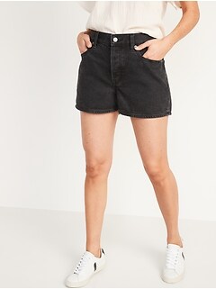 old navy black jean shorts