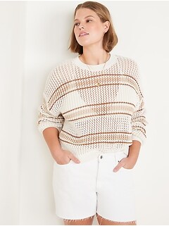 old navy women's white sweater