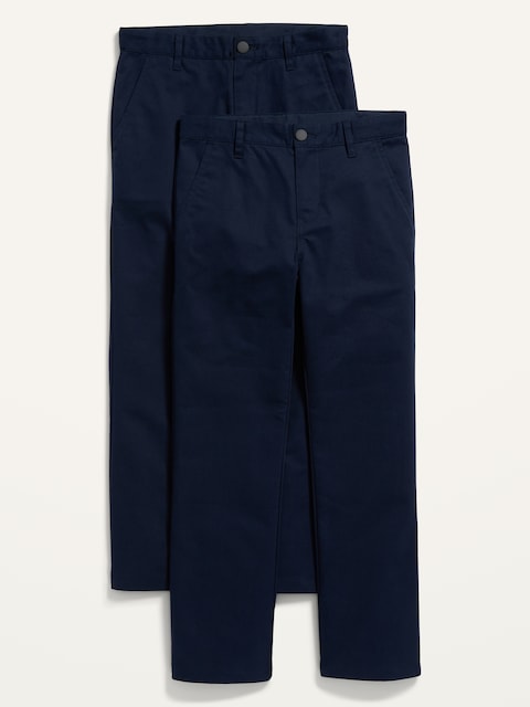 PANTALON D'UNIFORME DROIT À EXTENSIBILITÉ INTÉGRÉE POUR GARÇON (PAQUET DE 2)