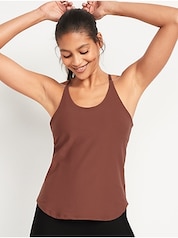 CRZ YOGA Women's Y Back Spaghetti Strap Workout Tank Tops With
