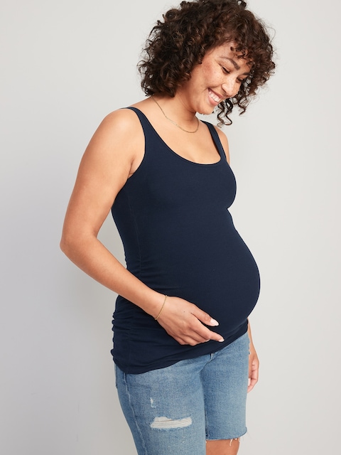 Maternity First-Layer Rib-Knit Tank Top