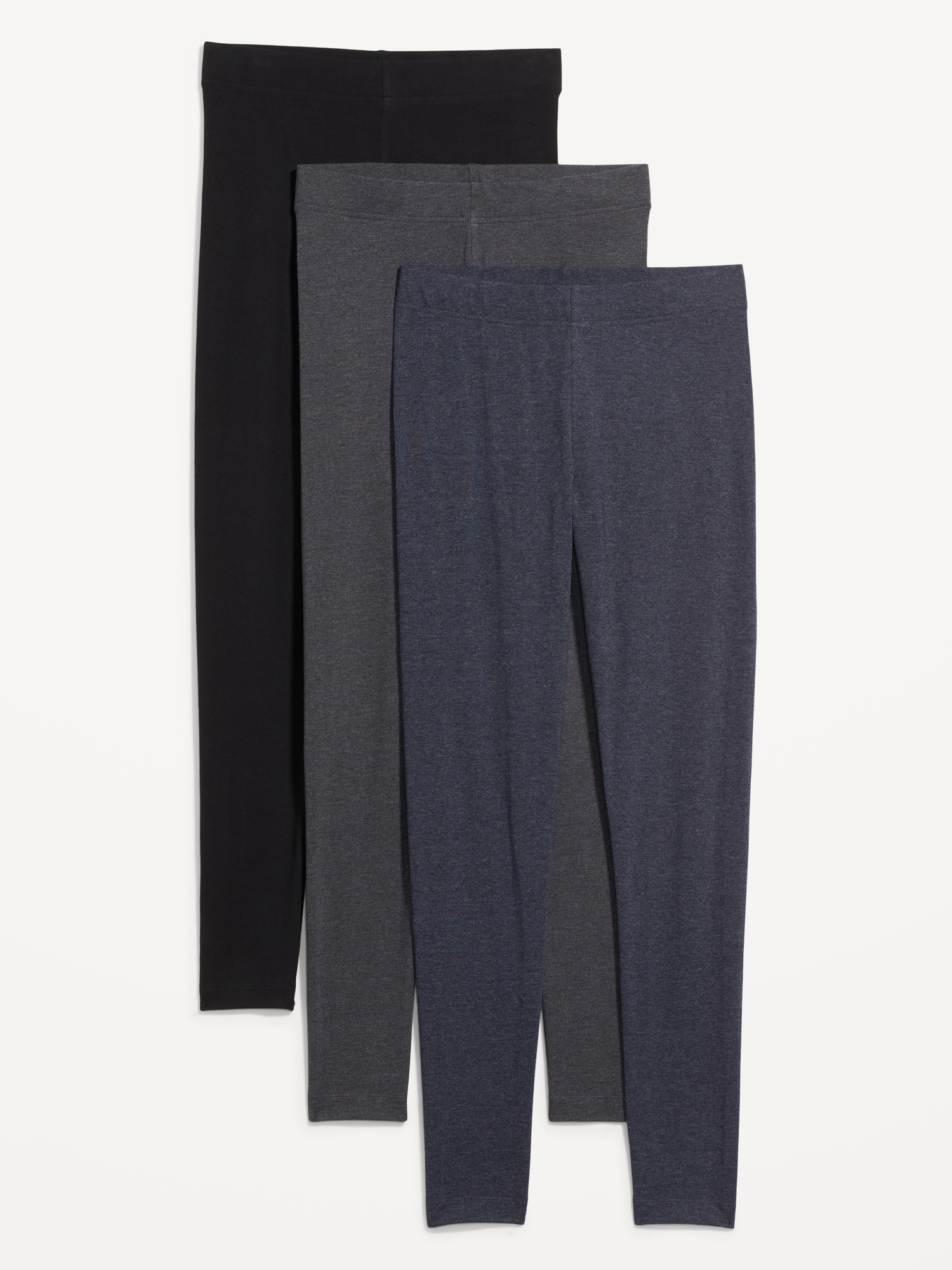 High-Waisted Fashion Layering Leggings 3-Pack
