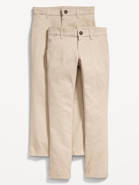 PANTALON CHINO D'UNIFORME COUPE AJUSTÉE POUR FILLE