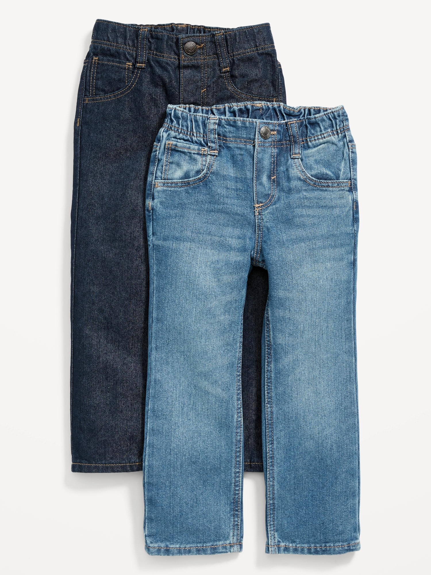 Wow Straight Pull-On Jeans 2-Pack for Toddler Boys