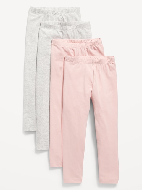 4-Pack Full-Length Jersey Leggings for Toddler Girls