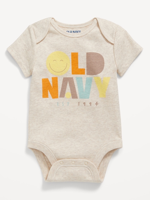 CACHE-COUCHE À MANCHES COURTES À LOGO IMPRIMÉ UNISEXE POUR BÉBÉ