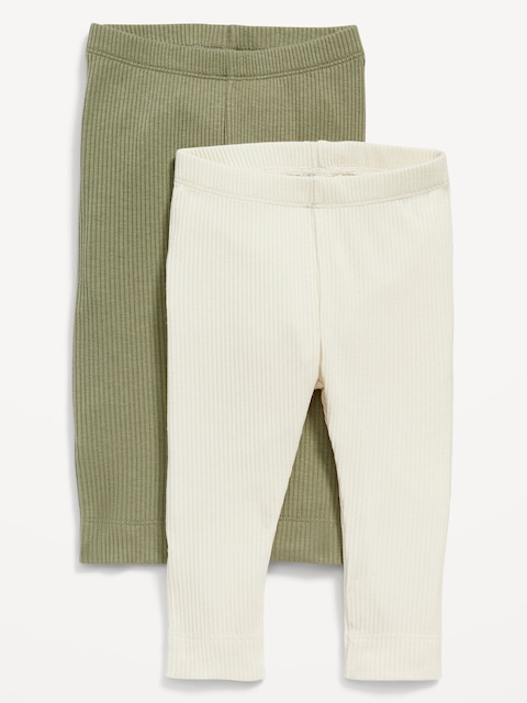 LEGGING EN TRICOT CÔTELÉ UNISEXE POUR BÉBÉ (PAQUET DE 2)