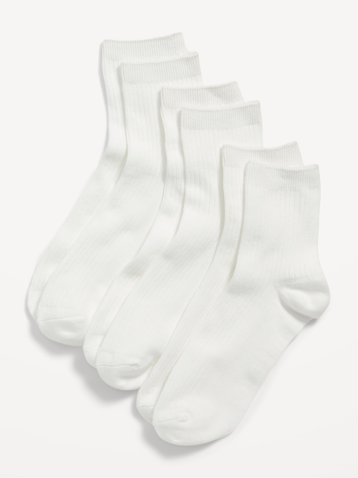 CHAUSSETTES COURTES EN TRICOT CÔTELÉ POUR FEMME (PAQUET DE 3)