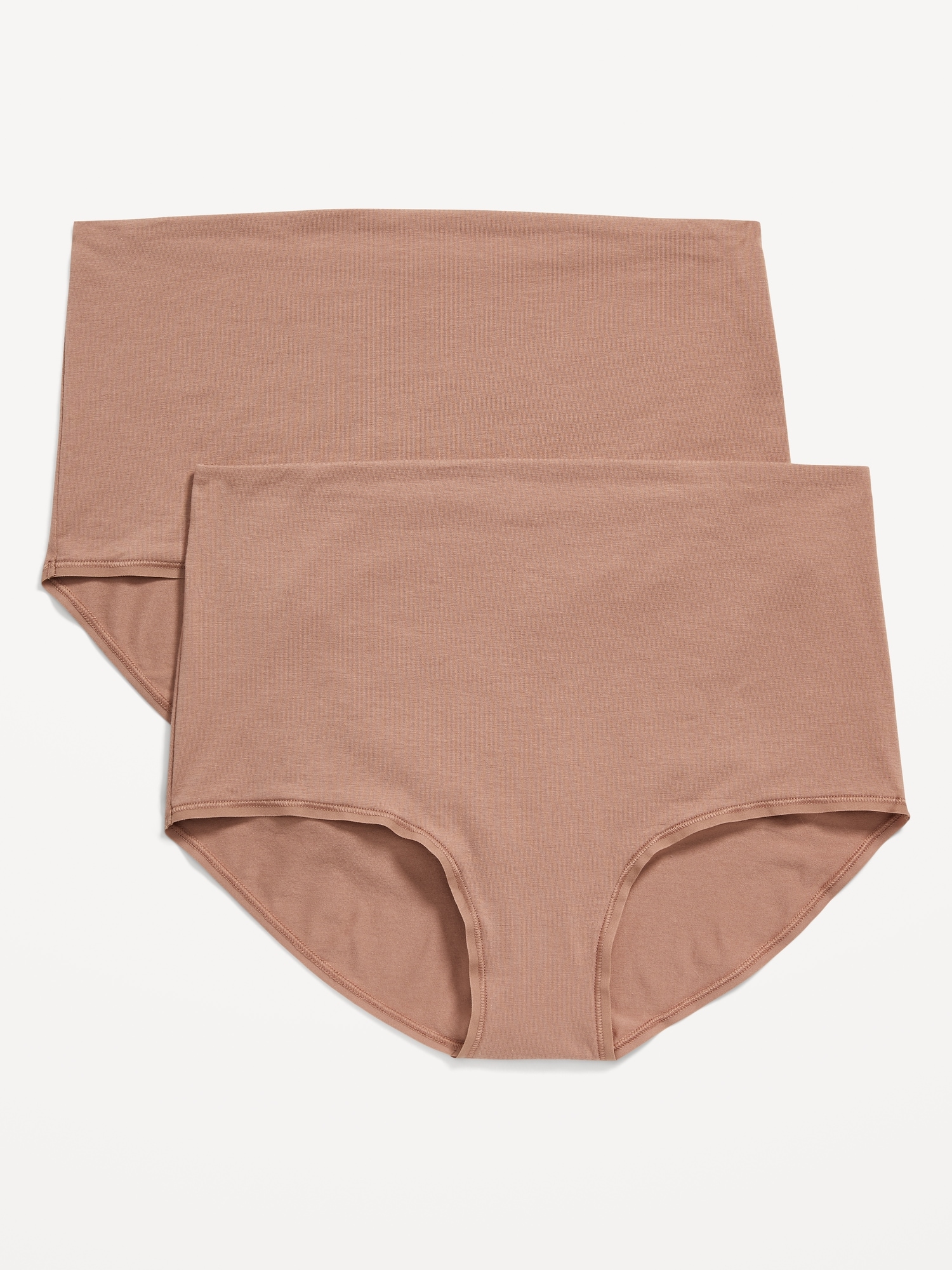 SOUS-VÊTEMENTS DE MATERNITÉ EN TRICOT DOUX À PORTER PAR DESSUS LE VENTRE (PAQUET DE 2)
