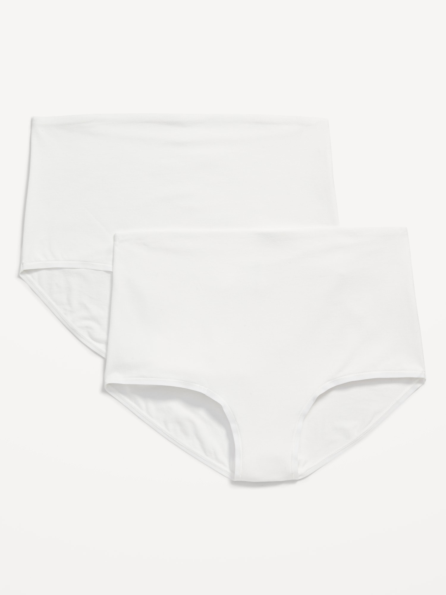 CULOTTE TAILLE BASSE DE MATERNITÉ À TAILLE RABATTABLE EN JERSEY (PAQUET DE 2)