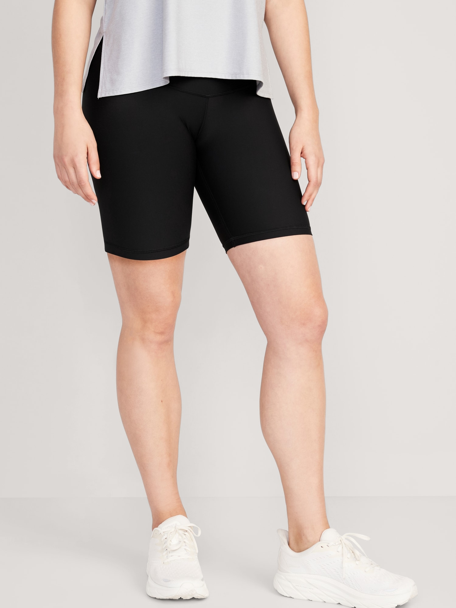 Maternity Full-Panel PowerSoft Postpartum Support Biker Shorts -- 8-inch inseam