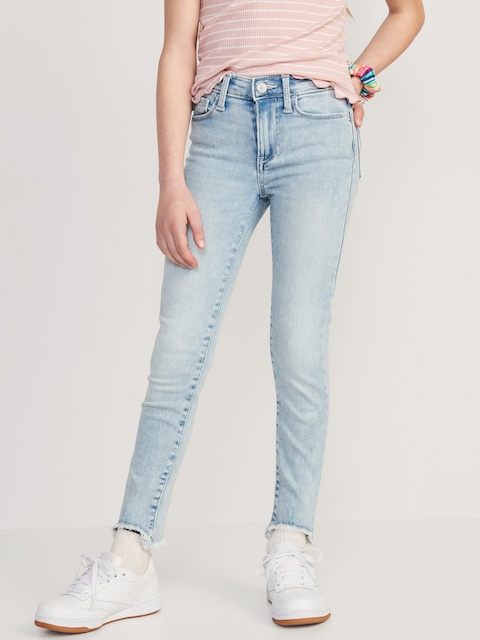 JEGGING ROCKSTAR SUPER AJUSTÉ À EXTENSIBILITÉ 360° À OURLET EFFILOCHÉ ET À TAILLE HAUTE POUR FILLE