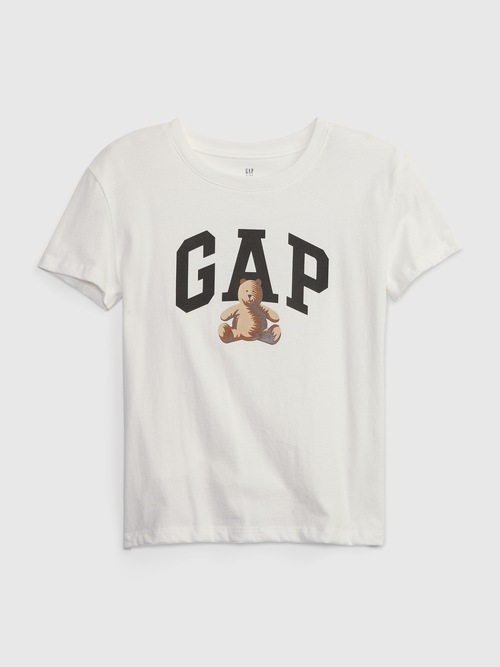 オーガニックコットン100% GAPロゴ グラフィック Tシャツ (キッズ)