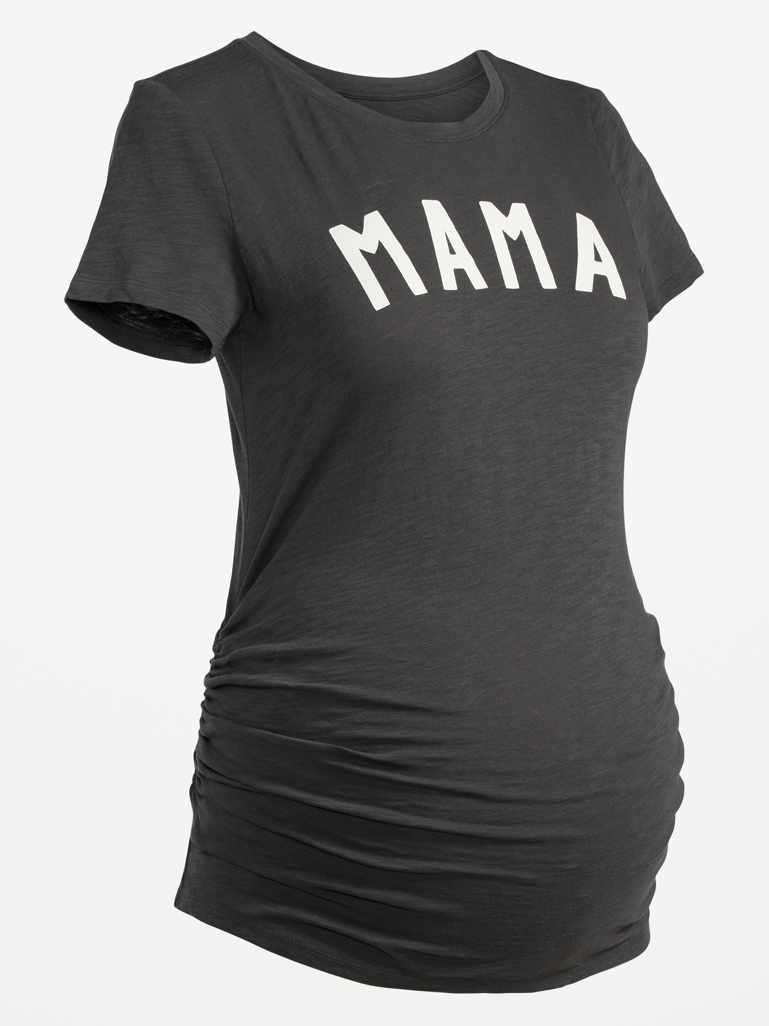 T-SHIRT DE MATERNITÉ FRONCÉ SUR LES CÔTÉS À IMPRIMÉ