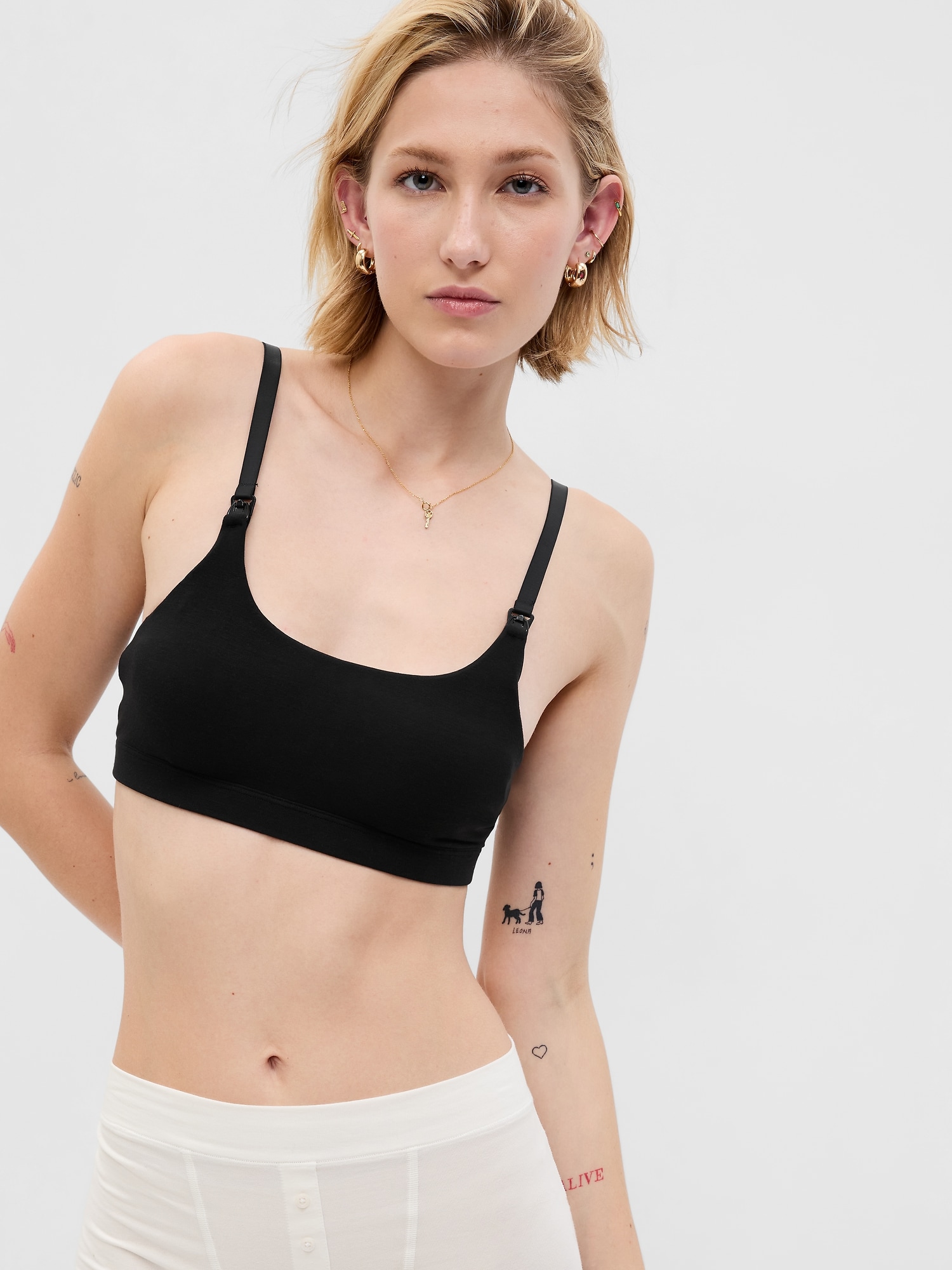 SOUTIEN-GORGE DE MATERNITÉ ET D'ALLAITEMENT SANS COUTURES À ENCOLURE DÉGAGÉE