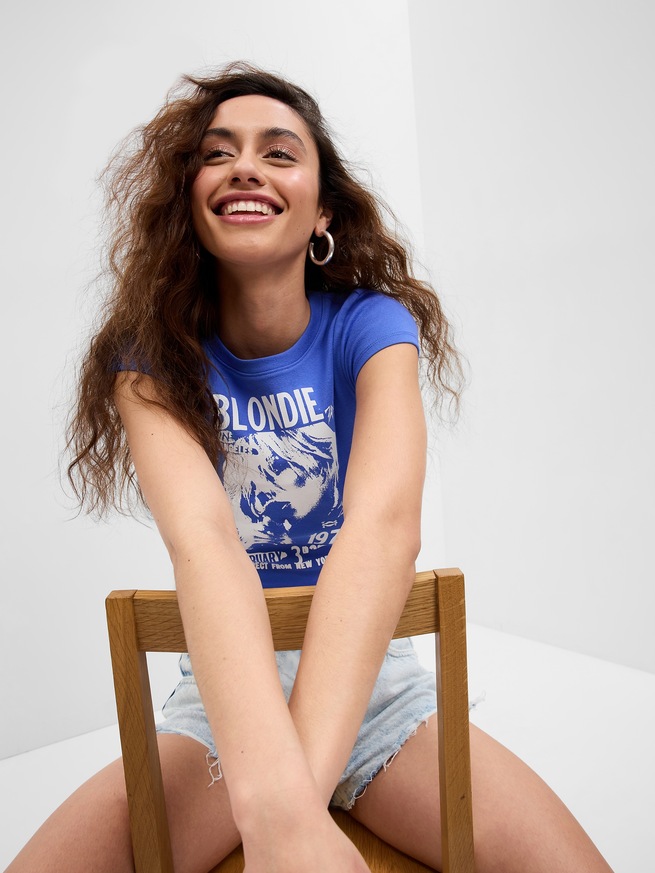PROJECT GAP クロップド グラフィックTシャツ-2
