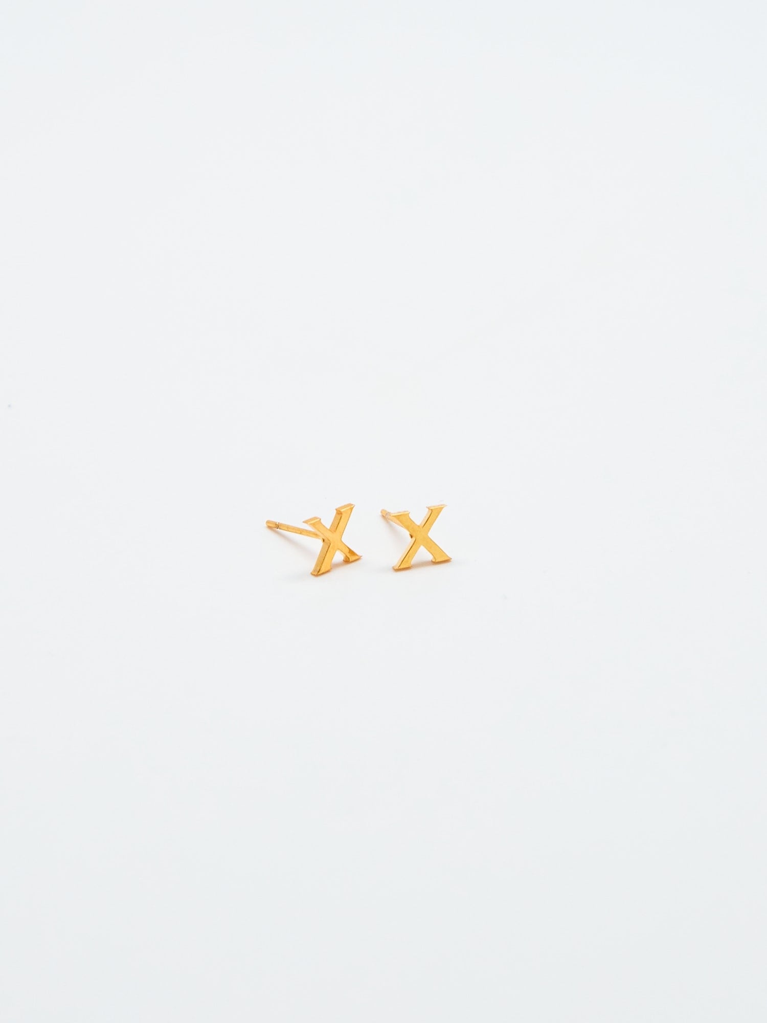 Admiral Row Gold Initial Earrings