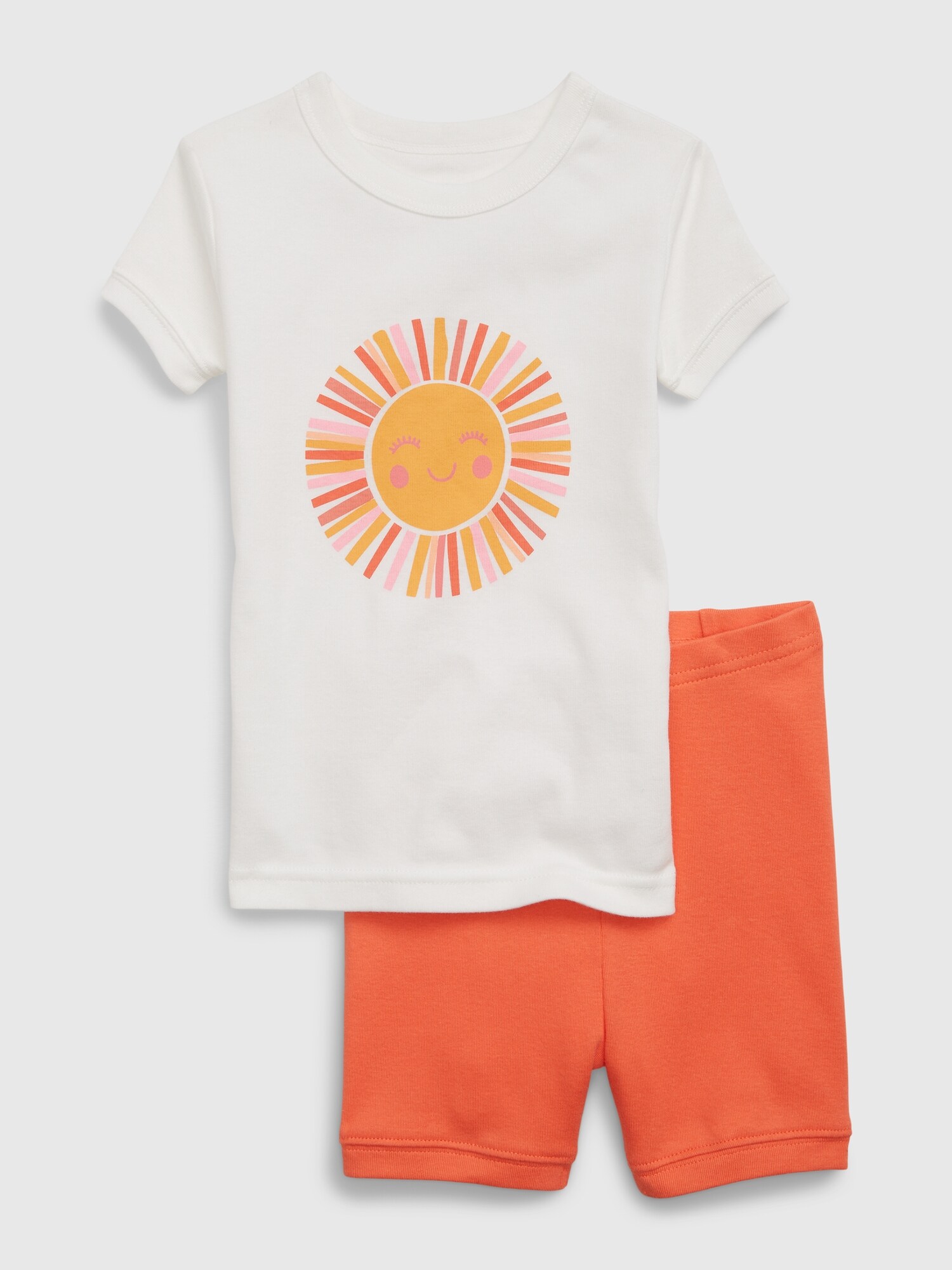 babyGap オーガニックコットン100% 太陽 ショートパンツパジャマセット