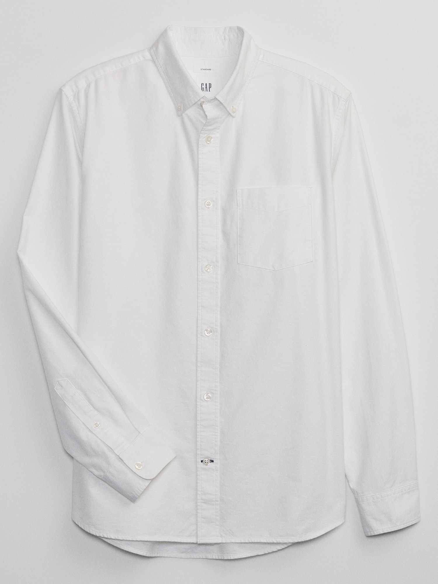 大阪購入GAP オックスフォードスタンダードフィットシャツ　ホワイト シャツ