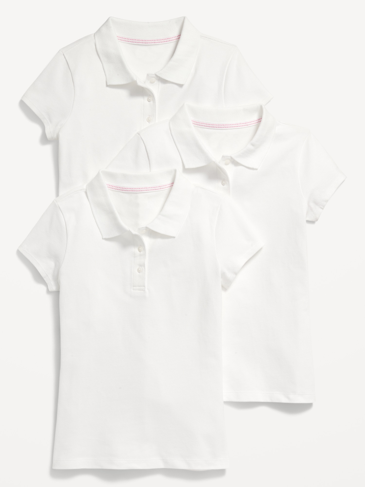 POLO D'UNIFORME SCOLAIRE POUR FILLE (PAQUET DE 3)