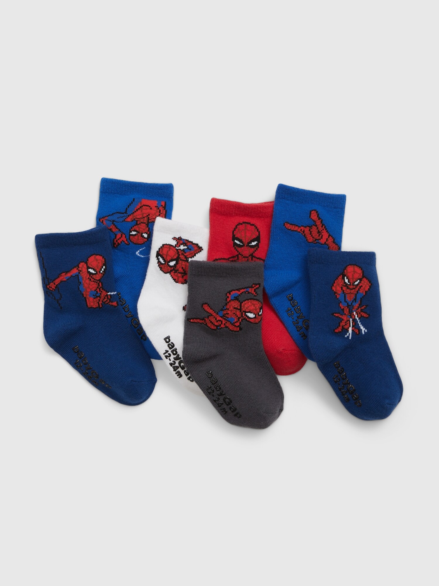 Gap公式オンラインストア babyGap マーベル スパイダーマン クルーソックス 7足セット