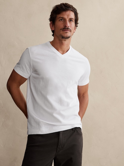 ラギッド スラブ VネックTシャツ