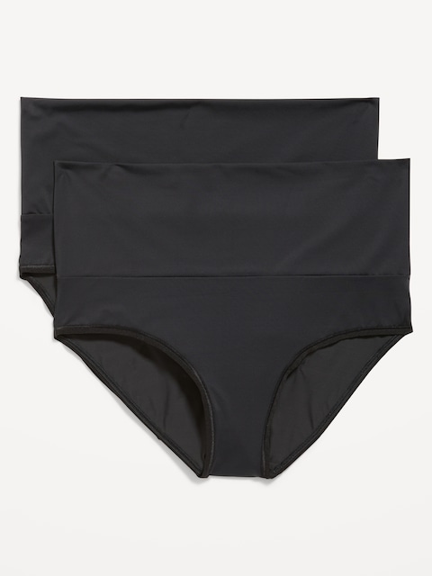 CULOTTE TAILLE BASSE INVISIBLE EN TRICOT DOUX À PANNEAU RABATTABLE DE MATERNITÉ (PAQUET DE 2)
