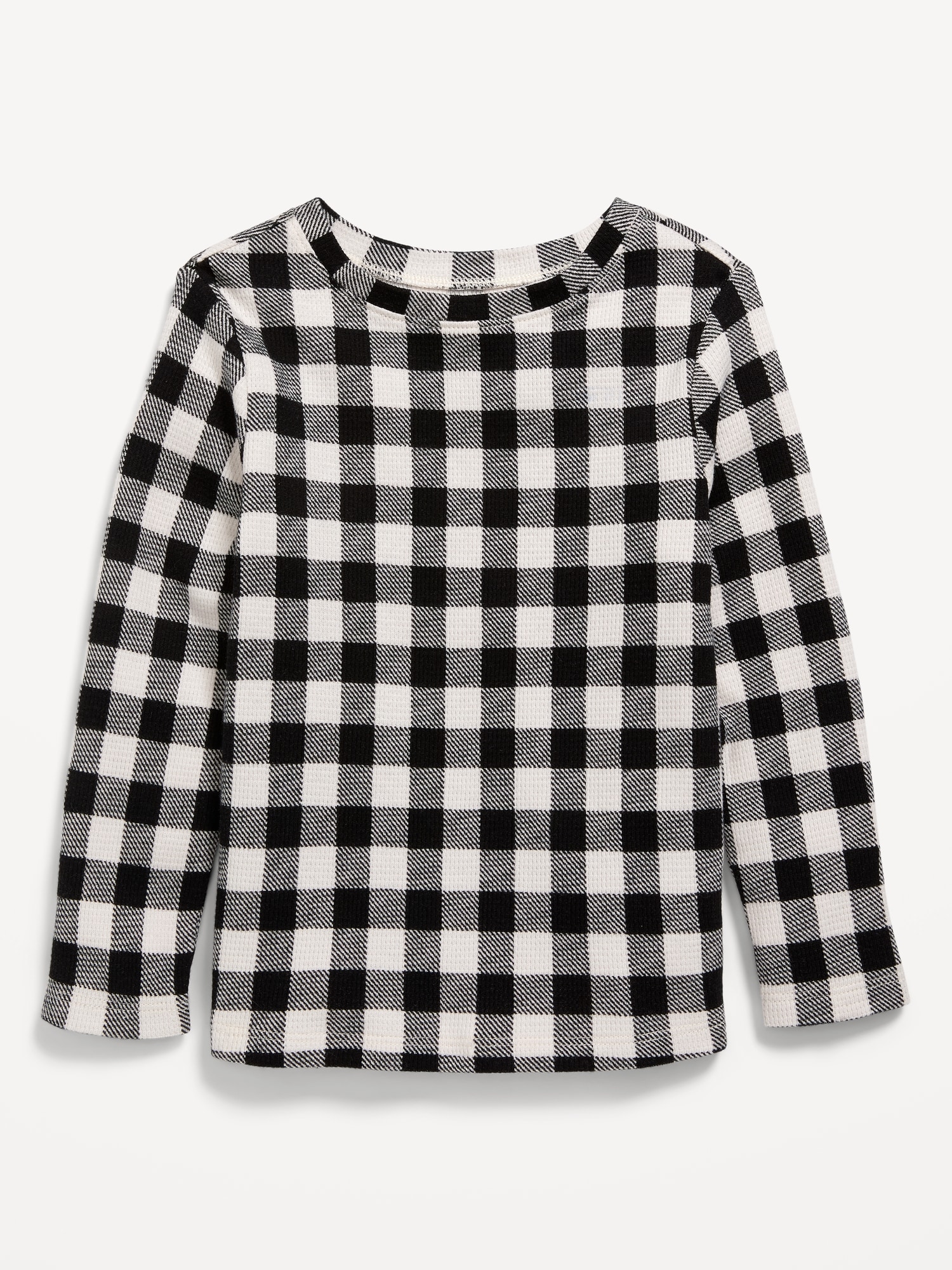 Printed Long-Sleeve Thermal-Knit T-Shirt for Toddler Girls